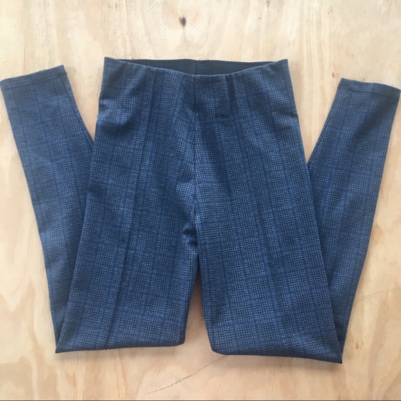 Zara Basics Gray Plaid Leggings - Picture 1 of 7